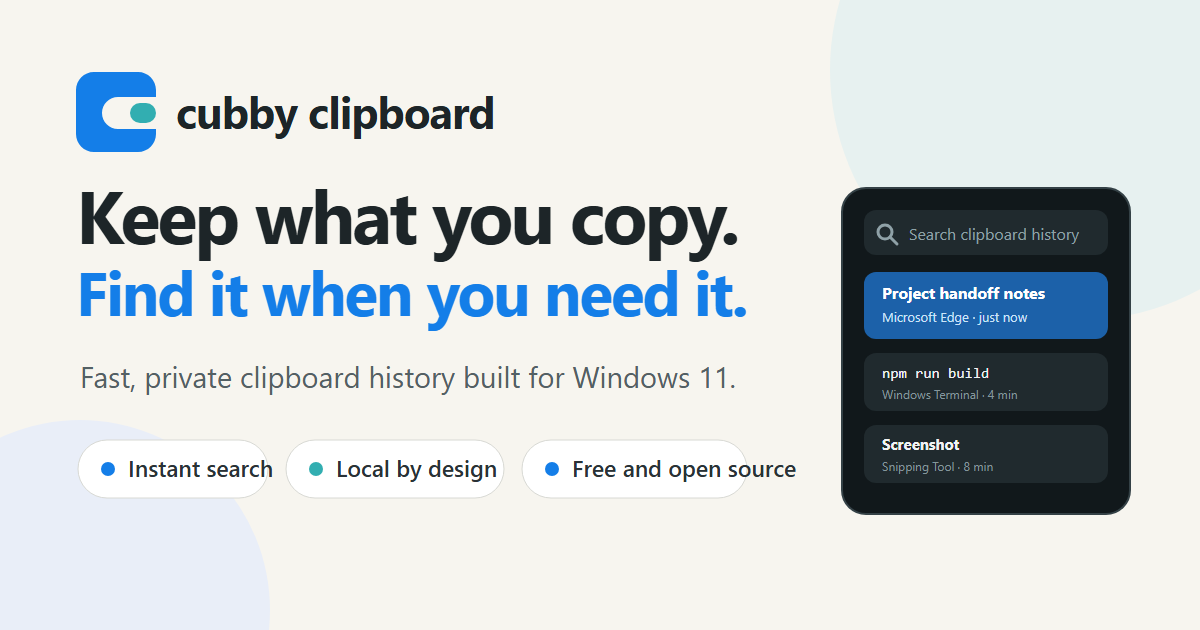 Cubby Clipboard screenshot